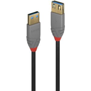 Kabel USB Lindy USB-A - USB-A 3 m Czarny (36763)