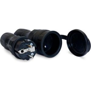 KEL Zestaw EXTREM wtyczka + gniazdo 16A 2P+Z 250V IP54 czarny (ZWG-54)