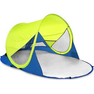 Spokey Namiot plażowy Stratus samorozkładający z filtrem UV zielono-granatowy (926783)