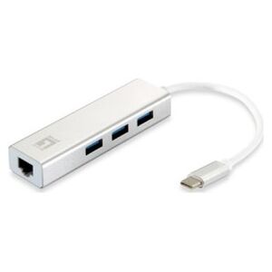 HUB USB LevelOne 1x RJ-45  + 3x USB-A 3.0 (USB-0504)