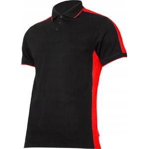 Lahti Pro Koszulka męska Polo 190g/m2 Czarno-czerwona r. M