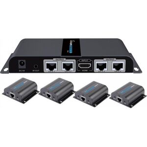 System przekazu sygnału AV Techly Extender Splitter HDMI 1x4 1080p60Hz po Skrętce Cat6 do 40m (IDATA EX-HL41TY)