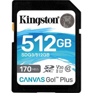 Karta Kingston Canvas Go! Plus SDXC 512 GB Class 10 UHS-I/U3 V30 (SDG3/512GB)
