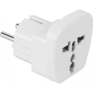 Adapter sieciowy AC PL/EU gniazdo UK/USA biały/white QZ36