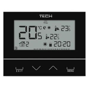 Tech Sterownik ST-292V3 pokojowy przewodowy dwustanowy L-5 (3 mm szkło) czarny