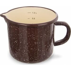 Orion KUBEK EMALIOWANY Z MIARKĄ 1.2L 12cm BRĄZOWY RETRO ORION 113164