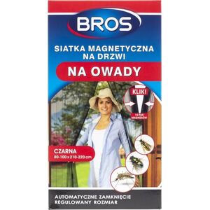 Bros Bros Siatka magnetyczna na drzwi na owady czarna 100 x 220 cm