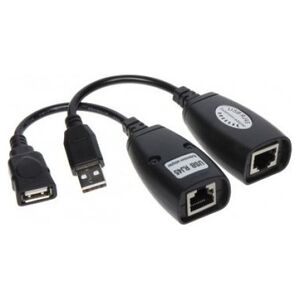 Adapter USB Genway USB-EX-50 USB - RJ45 Czarny  (USB-EX-50)