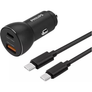 Ładowarka Philips 1x USB-A 1x USB-C 3 A  (DLP2521C/00)