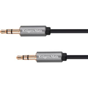 Kabel Kruger&Matz Jack 3.5mm - Jack 3.5mm 1m srebrny (KM1226)