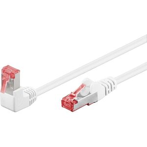 Goobay GOOBAY Patchcord S/FTP Kat. 6 Prosty / Kątowy 90 Biały 2m