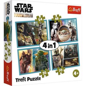 Trefl Puzzle 4w1 Mandalorian i jego świat Star Wars