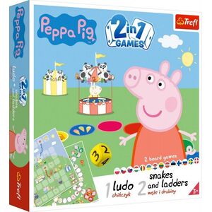 Trefl Gra 2w1 Chinczyk Węże i drabiny Peppa
