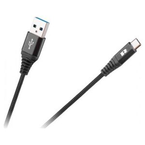 Kabel USB Rebel USB-A - USB-C 0.5 m Czarny (RB-6001-050-B)