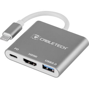 Stacja/replikator Cabletech Złącze Adapter Cabletech Wtyk Typu C - Gniazda Usb 3.0 Hdmi 2.0 Typu C | C18-1
