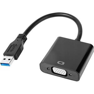 Adapter USB Quer KOM0984 USB - VGA Czarny  (Quer)