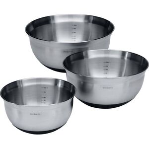 Brabantia Brabantia Mixing Bowl Set steel matt black, 1, 1.6 & 3 litre