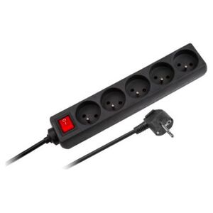 Listwa zasilająca Rebel 5 gniazd 1.5 m czarna (URZ3061-1.5)