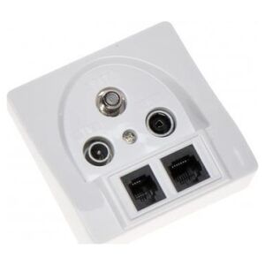 GNIAZDO KOŃCOWE GAR-SAT/2RJ R-TV SAT+RJ45+RJ11