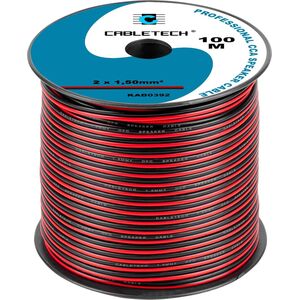 Przewód Cabletech Kabel głośnikowy CCA 1.5mm czarno-czerwony