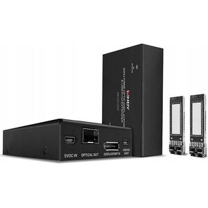 System przekazu sygnału AV Lindy Lindy 300m Fibre Optic DisplayPort 1.2 KVM Extender