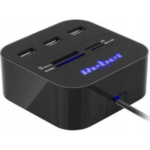 HUB USB Rebel 1x SD 1x M2 1x microSD 1x MS PRO Duo  + 3x USB-A 2.0 (KOM1020)
