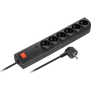 Listwa zasilająca Elgotech PSF4 6 gniazd 1.5 m czarna (PSF4-601-2)
