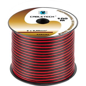 Przewód Cabletech Kabel głośnikowy 0,5mm czarno-czerwony