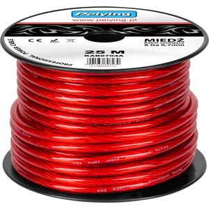 PeiYing Kabel samochodowy 8Ga OD6.7mm CU 25m