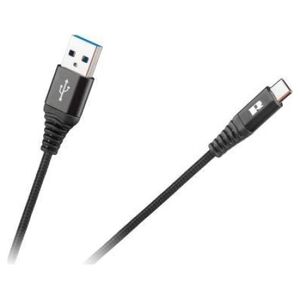 Kabel USB Rebel USB-A - USB-C 1 m Czarny (RB-6001-100-B)