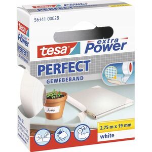 Tesa tesa extra Power Perfect Gewebeband 2,75m 19mm weiß