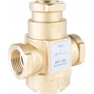 Afriso Zawór temperaturowy ATV 335, DN25, Rp1", kvs 9, 55°C
