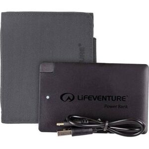 Lifeventure RFiD Charger Wallet with power bank, Recycled, Grey