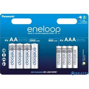 Panasonic Panasonic Eneloop zestaw 4x AA 2000mAh + 4x AAA 800mAh