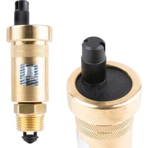 Afriso Odpowietrznik automatyczny, pionowy PrimoVent G3/8 z Aquastop i zaworem stopowym R1/2 (S)A