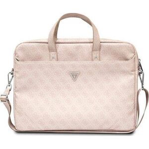 Torba Guess Saffiano 4G Traingle Logo - torba na notebooka do 16", różowa (GUE002443)