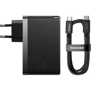 Ładowarka Baseus Baseus ładowarka sieciowa GaN5 Pro PD 140W 2x USB-C 1x USB czarna + kabel USB-C - USB-C