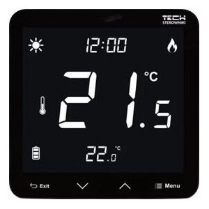 Tech Regulator pokojowy przewodowy dwustanowy R-10s Plus do listwy L-10, czarny STR10SPBK
