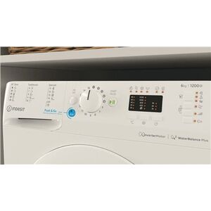Pralka Indesit INDESIT Washing machine BWSA 61294 W EU N Energy efficiency class C, Front loading, Washing capacity 6 kg, 1151 RPM, Depth 42.5 cm, Width 59.5 cm, Display, Big Digit, White one size