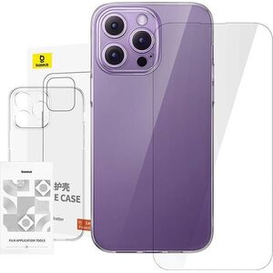 Baseus Przeźroczyste etui Baseus iPhone 14 ProMax + szkło hartowane