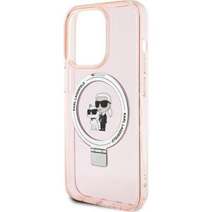 Karl Lagerfeld Karl Lagerfeld KLHMP15XHMRSKCP iPhone 15 Pro Max 6.7" różowy/pink hardcase Ring Stand Karl&Choupettte MagSafe