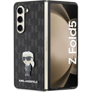 Karl Lagerfeld Karl Lagerfeld KLHCZFD5SAPKINPK Z Fold5 F946 hardcase czarny/black Saffiano Monogram Ikonik Pin