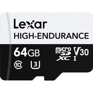 Karta Lexar High-Endurance MicroSDXC 64 GB Class 10 UHS-I/U3 V30 (LMSHGED064G-BCNNG)