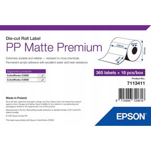 Epson Epson 7113411 etykiet do nadruku Biały Samoprzylepne etykiety do drukowania