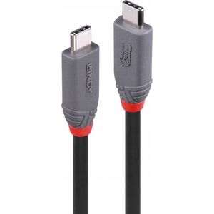 Kabel USB Lindy USB-C - USB-C 0.8 m Czarny (36956)