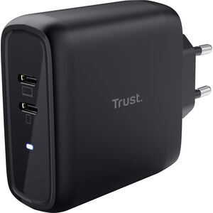 Ładowarka Trust TRUST nabíječka MAXO 65W, 2x USB-C, černá