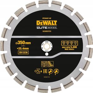Dewalt DEWALT TARCZA DIAM.SEG. 350mm ELITE ASFALT/BETON