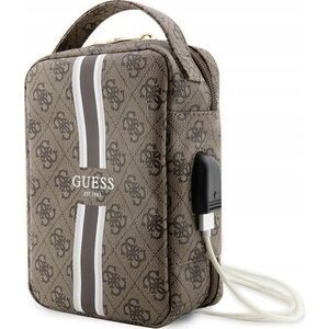 Guess Guess 4G Printed Stripes Travel Universal Bag - Organizer na akcesoria (Brązowy)