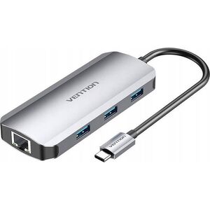 Adapter USB Vention Vention USB-C do HDMI, 3x USB 3.0, Ethernet RJ45, PD, 15cm