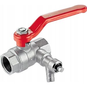 Perfexim PHA-008 G1/2 WW PN30 C DN15 Kurek kulowy z zaworem spustowym CuZn-C